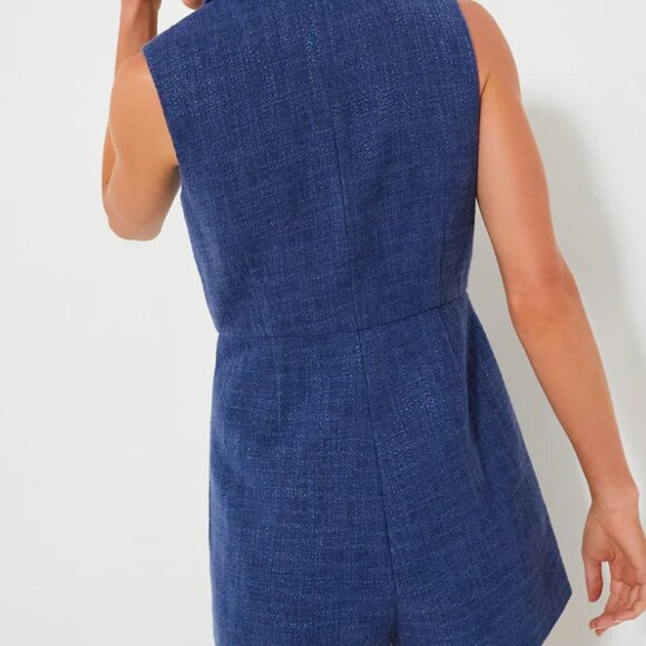 Pomander Place Navy Tweed Campbell Romper - NWT - Picture 3 of 4